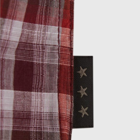 John Varvatos Final Sale NWT $98 Men's Mayfield Check Button Front Shirt Pumpkin - Picture 5 of 6